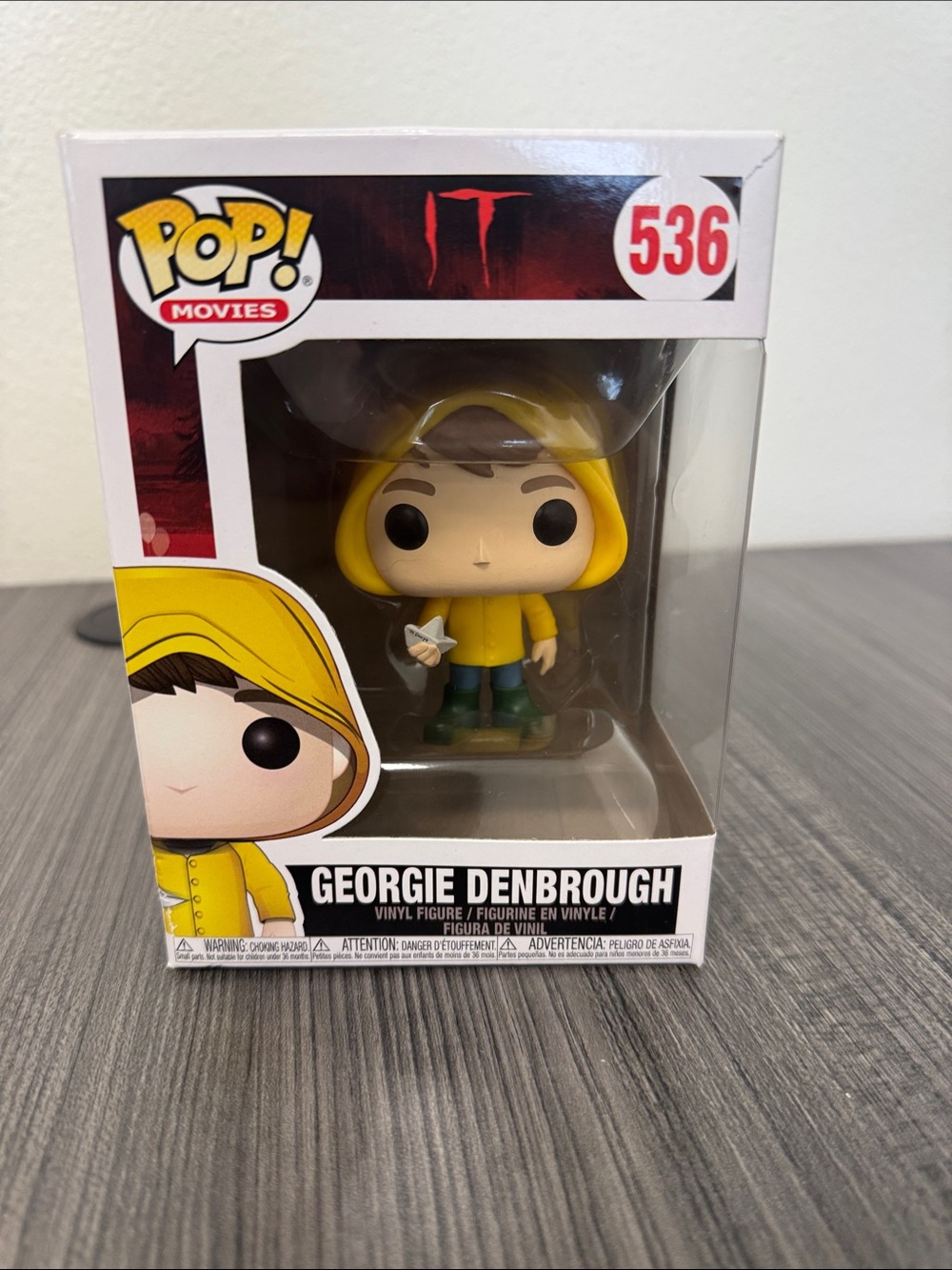 Funko Pop! Georgie Denbrough Yellow Raincoat with Paper Boat